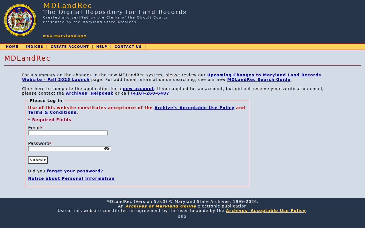 MDLandRec entry used for a Severna Park people search